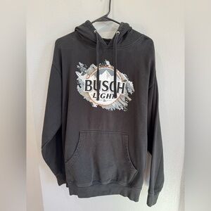 Black Busch Light Hoodie for Men